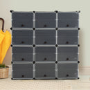 Cube Cabinet Shoe Storage Cabinet Organiser Shelf Stackable DIY 8 Tier 3 Column