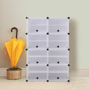Cube Cabinet DIY Shoe Storage Cabinet Organiser Rack Shelf Stackable 8 Tier