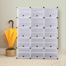 Cube Cabinet Shoe Storage Cabinet Organiser Shelf Stackable DIY 10 Tier 3 Column