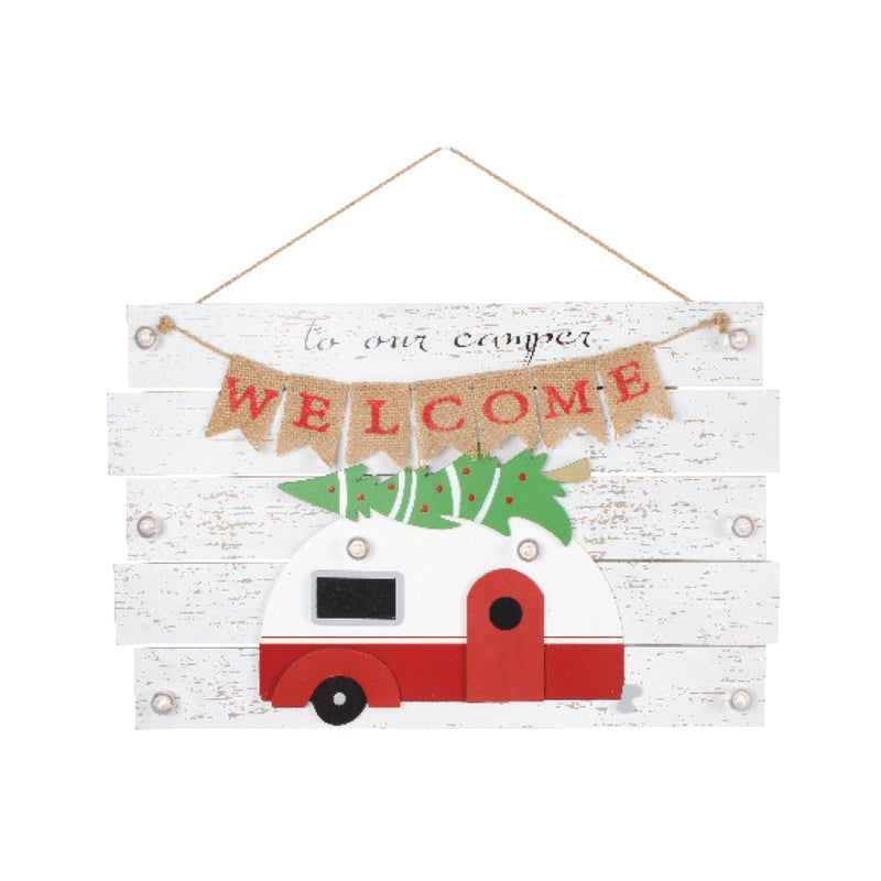 LIGHT UP WELCOME HANGING SIGN