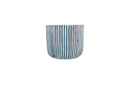 JADE STRIPE POT 17 X 17 X 15 CM