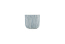 JADE STRIPE POT 13.6 X 13.6 X 12.6 CM