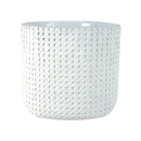 HENRY TEXTURED CEMENT POT W HOLE AND STOPPER 26 X 24CM