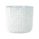 HENRY TEXTURED CEMENT POT WITH HOLE AND STOPPER 15 X 13CM