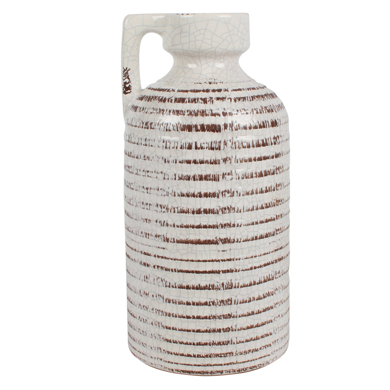 LEIF CERAMIC VASE WHITE 30 X 15CM