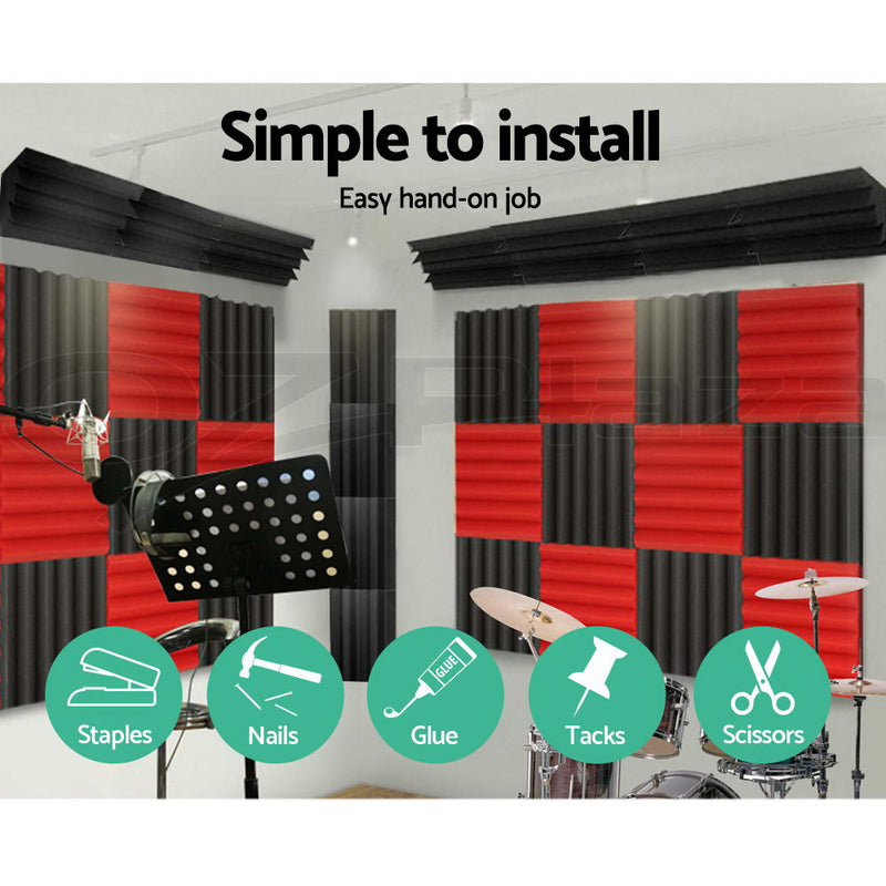 20pcs Studio Acoustic Foam Sound Absorption Proofing Panels Corner DIY