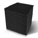 20pcs Studio Acoustic Foam Sound Absorption Proofing Panels 50x50cm Black Eggshell