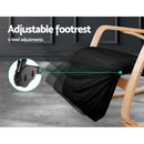 Artiss Bentwood Rocking Armchair Wooden Adjustable Lounge Fabric Recliner Black