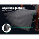 Bentwood Rocking Armchair Wooden Adjustable Footrest Lounge Recliner Charcoal