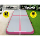 Everfit 3M Air Track Inflatable Gymnastics Mat Tumbling Mat Pink