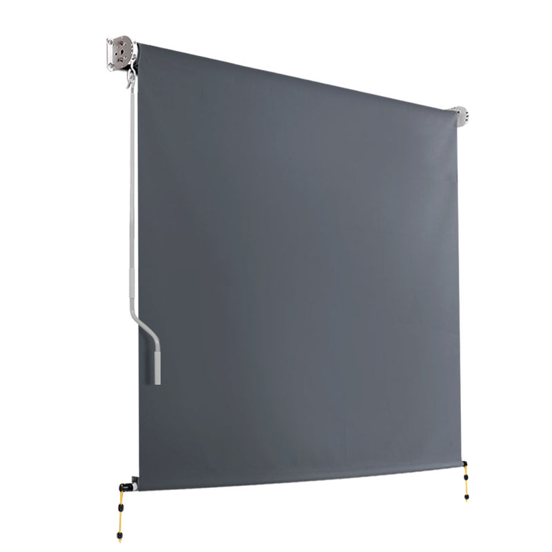 Retractable Straight Drop Roll Down Awning Patio Screen 1.8X2.5M