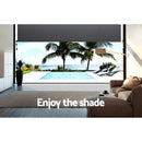 Retractable Straight Drop Roll Down Awning Patio Screen 2.1X2.5M