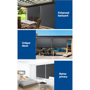 Retractable Straight Drop Roll Down Awning Patio Screen 2.1X2.5M