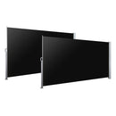 Instahut Side Awning Sun Shade Outdoor Blinds Retractable Screen 1.8X3Mx2 BK