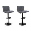 Artiss 2x Kitchen Bar Stools Swivel Vintage Bar Stool Leather Gas Lift Chairs