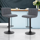 Artiss 2x Kitchen Bar Stools Swivel Vintage Bar Stool Leather Gas Lift Chairs