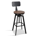 Artiss 1x Vintage Bar Stools Retro Kitchen Bar Stool Industrial Chairs Rustic