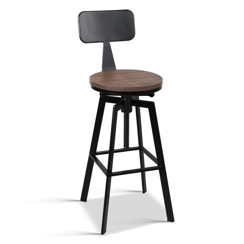 Artiss 1x Vintage Bar Stools Retro Kitchen Bar Stool Industrial Chairs Rustic