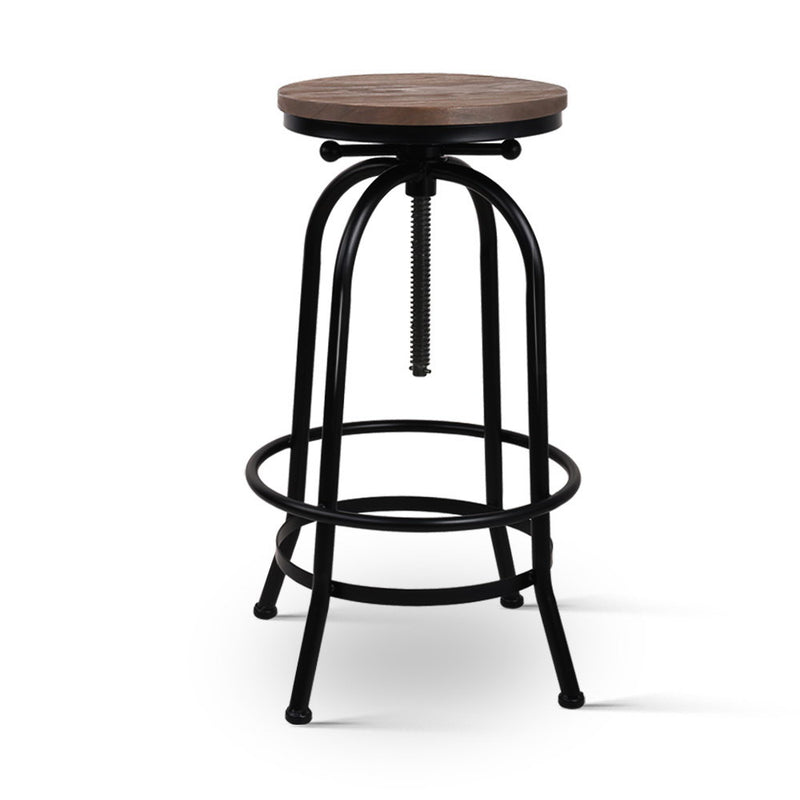 Artiss 1x Kitchen Bar Stools Vintage Stool Chairs Swivel Barstools Industrial