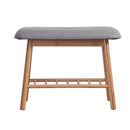 Artiss Shoe Rack Bench Storage Shelf Organisers Bamboo Grey Seat Chair