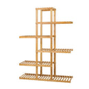 Artiss Garden Plant Stand Bamboo Planter Flower Pots Stand Shelf Indoor Outdoor
