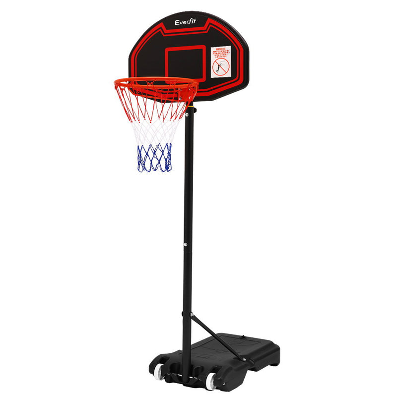 Everfit Pro Portable Basketball Stand System Hoop Height Adjustable Net  Ring BK