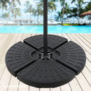 Outdoor Umbrella Stand 4x Base Pod Plate Sand/Water Patio Cantilever
