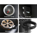 Outdoor BBQ Grill Smoker Portable Charcoal Roaster 3in1 Thermometer