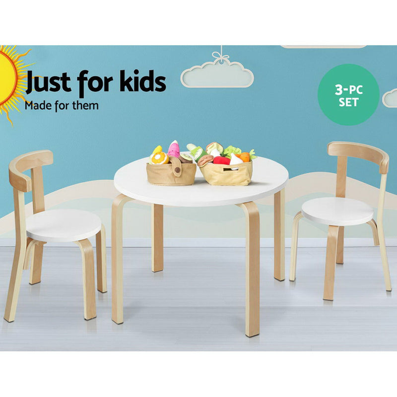 Keezi 3PCS Set Kids Activity Table and Chairs Toy Play Desk Children Furniture