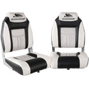 Seamanship 2X Folding Boat Seats Seat Marine Seating Set All Weather Swivels GR