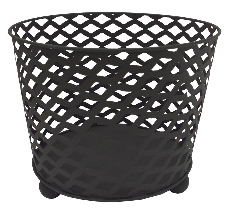 OUTDOOR METAL FIRE BOWL ROUND BLACK  FINISH  38 X 31CM