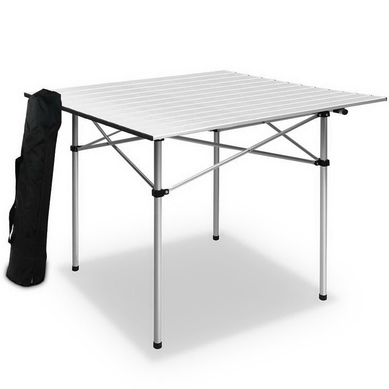 Weisshorn Roll Up Camping Table Folding Portable Picnic Garden Aluminum Desks