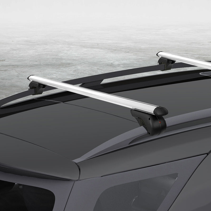 Universal Car Roof Rack Cross Bars Aluminium Silver Adjustable 1200mm Car 90kgs load Carrier