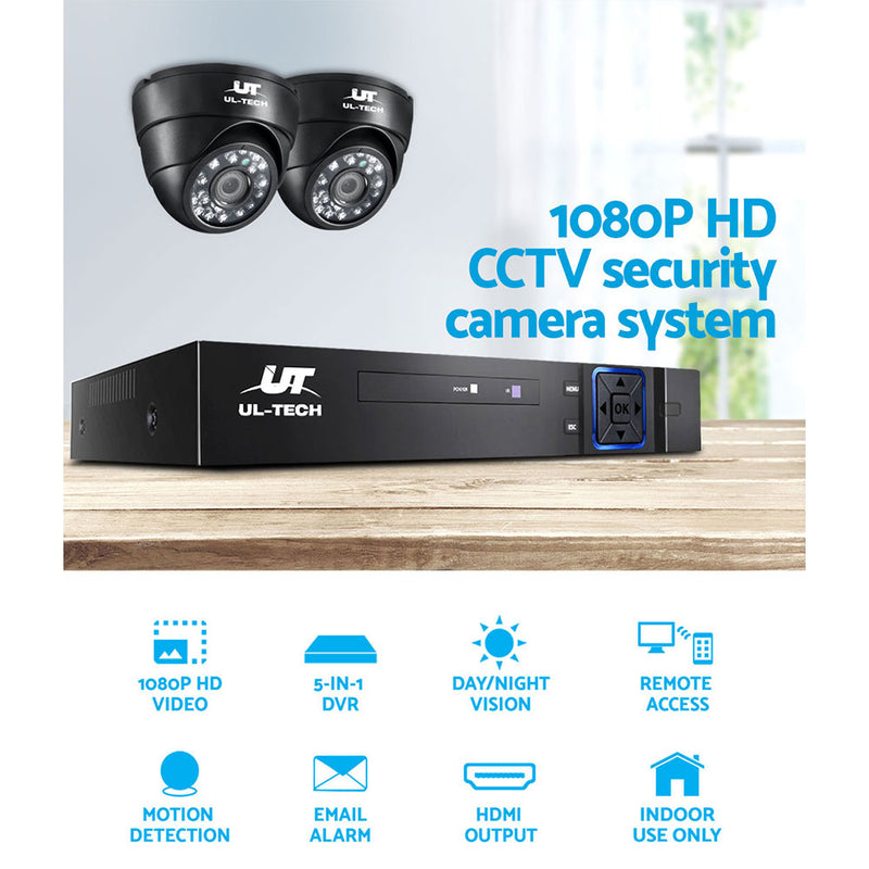 UL-tech CCTV Camera Security System 4CH DVR HD 1080P Outdoor IP Kit Day Night