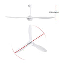 Devanti 52'' Ceiling Fan DC Motor w/Light Remote Control - White