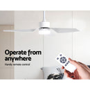 Devanti 52'' Ceiling Fan DC Motor w/Light Remote Control - White