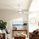 Devanti 52'' Ceiling Fan DC Motor w/Light Remote Control - White