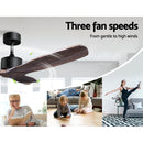 Devanti 1300mm 52'' Ceiling Fan with Remote Control Ceiling Fans Wooden Blades