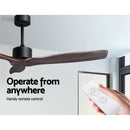 Devanti 1300mm 52'' Ceiling Fan with Remote Control Ceiling Fans Wooden Blades