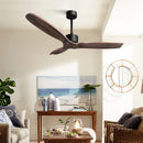 Devanti 1300mm 52'' Ceiling Fan with Remote Control Ceiling Fans Wooden Blades