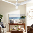 Devanti 64'' Ceiling Fan DC Motor with Light and Remote - White