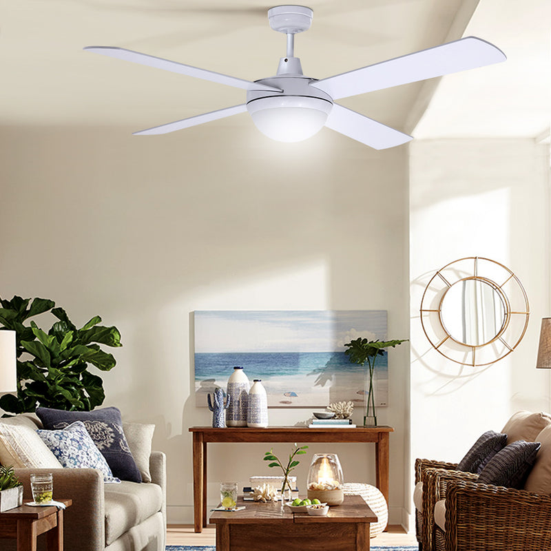 Devanti 1300mm 52'' Ceiling Fan w/Light Remote Control - White