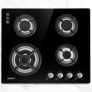 Devanti Gas Cooktop 60cm 4 Burner Ceramic Glass Cook Top Stove Hob Cooker LPG NG