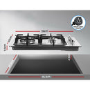 Gas Cooktop 60cm Kitchen Stove 4 Burner Cook Top NG LPG Stainless Steel
