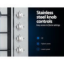 Gas Cooktop 60cm Kitchen Stove 4 Burner Cook Top NG LPG Stainless Steel