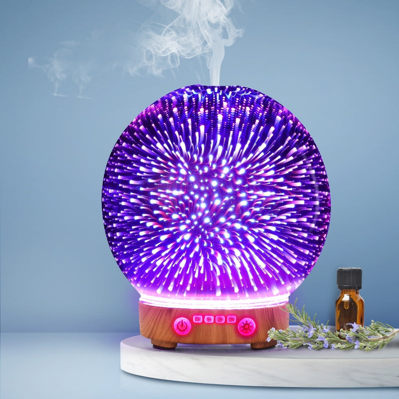 Devanti 4-In-1 Aroma Diffuser Aromatherapy Essential Oil Humidifer 3D Light