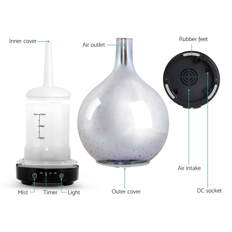 Devanti 4-In-1 Aroma Diffuser Aromatherapy Humidifer Essential Oil 3D LED Light