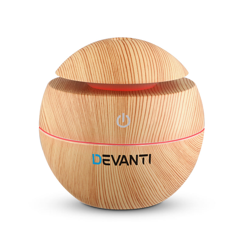 Devanti Aromatherapy Diffuser Aroma Essential Oils Air Humidifier LED Light