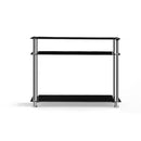 Artiss Hall Console Table Black Glass Hallway Entry Display Stainless Steel