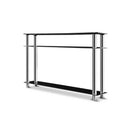 Artiss Hall Console Table Black Glass Hallway Entry Display Stainless Steel